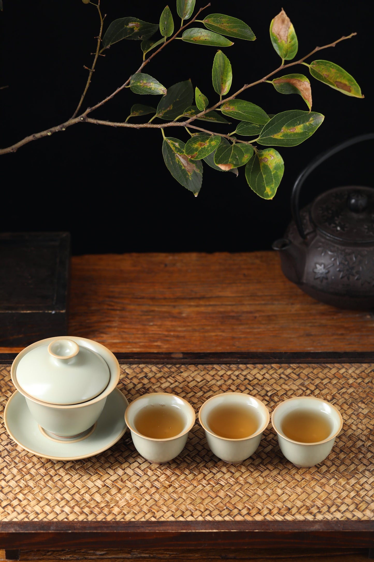 Ru Yao Celadon Gaiwan and Cups