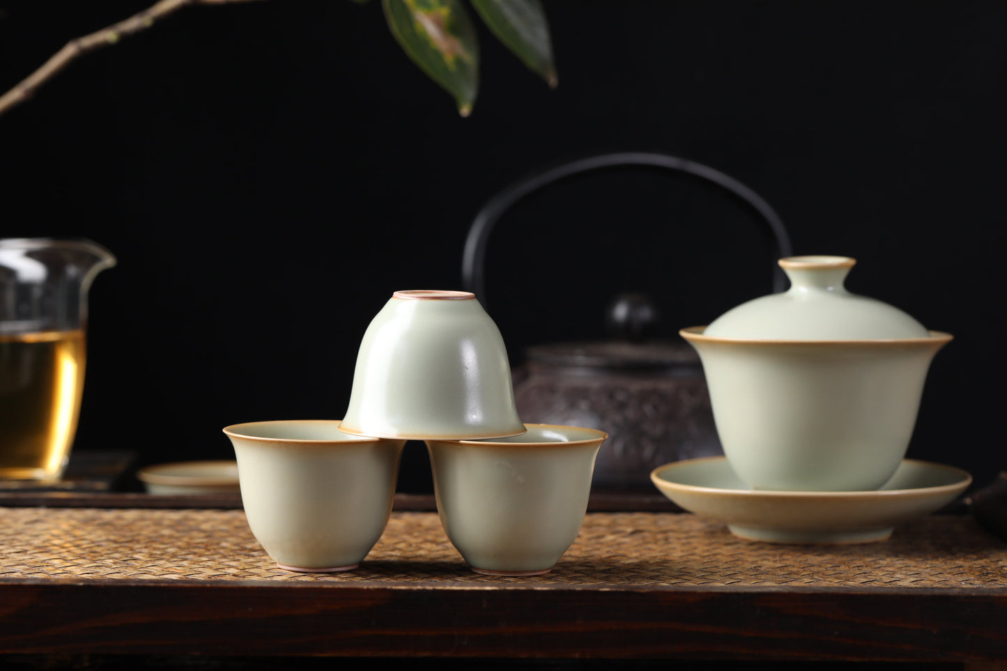 Ru Yao Celadon Gaiwan and Cups