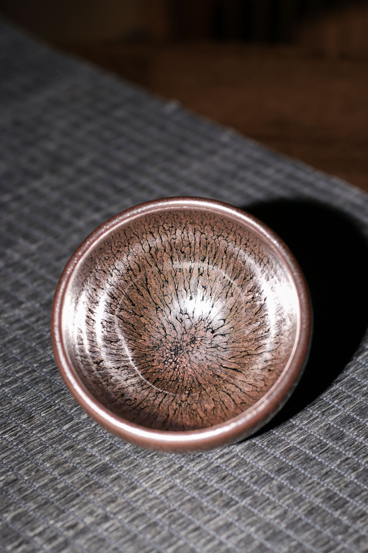 Jianzhan "Gold Mudan" Hand-Made Stoneware Cup