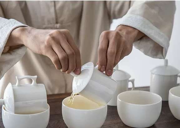 Competition Tasting Set Made from White Porcelain