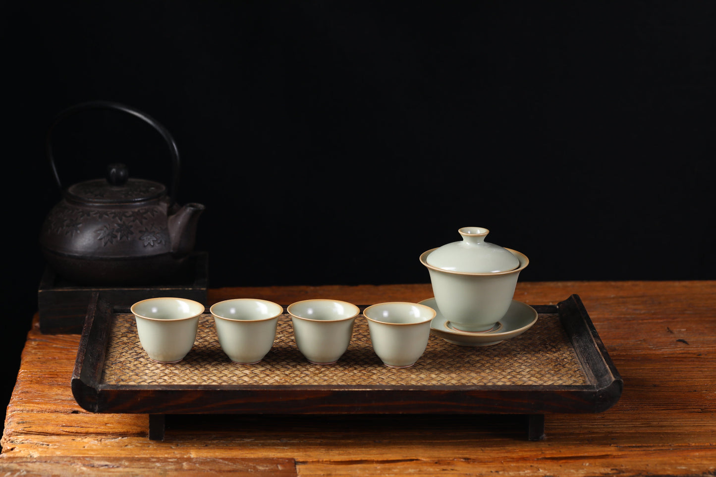 Ru Yao Celadon Gaiwan and Cups