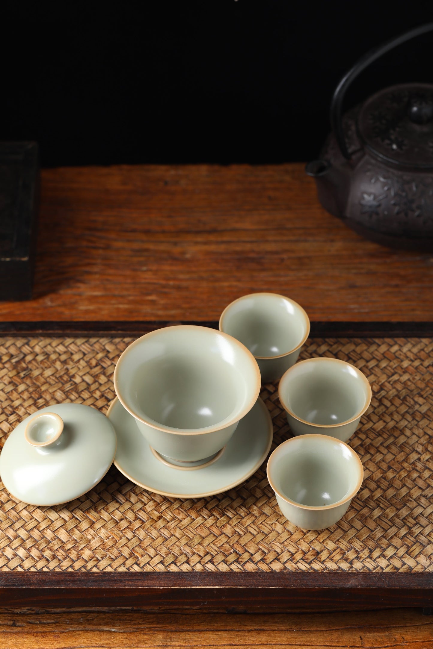 Ru Yao Celadon Gaiwan and Cups