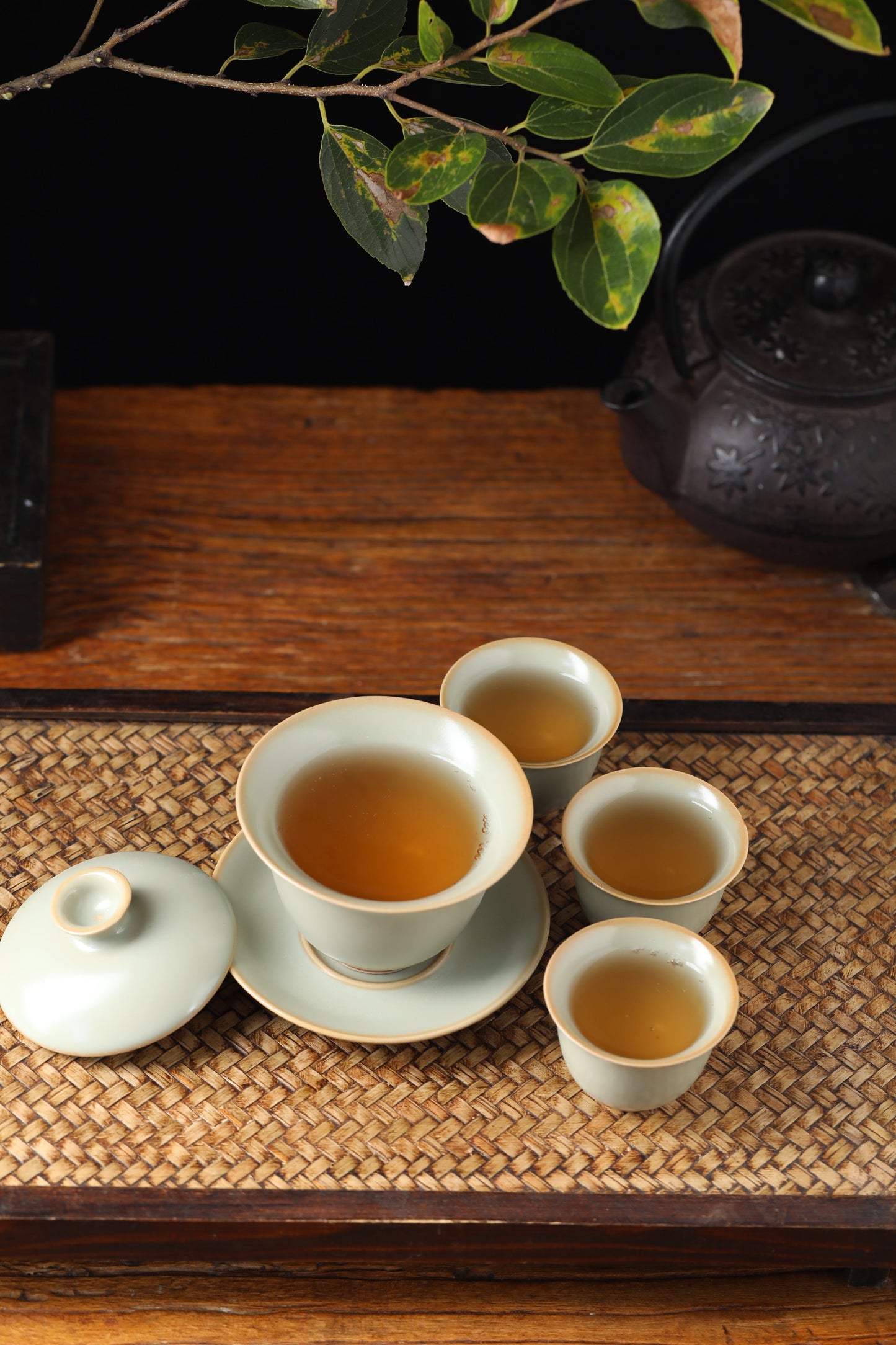 Ru Yao Celadon Gaiwan and Cups