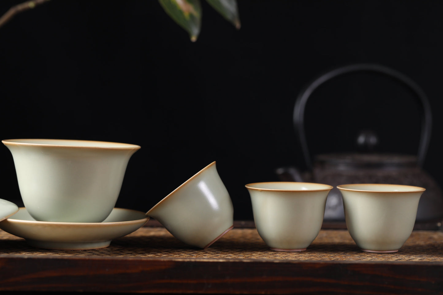 Ru Yao Celadon Gaiwan and Cups