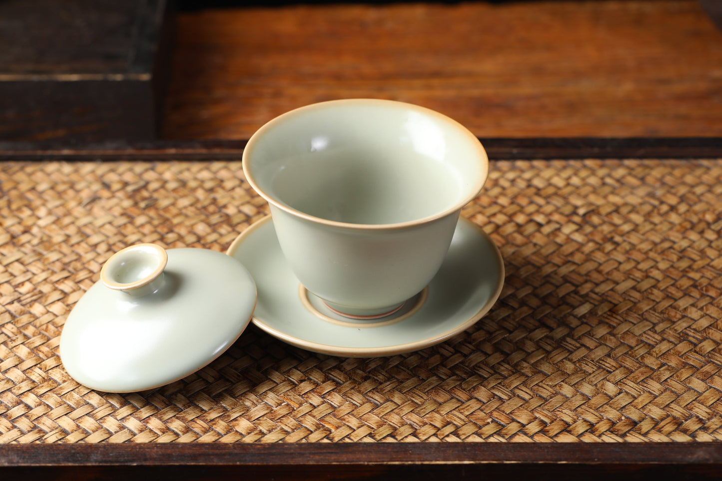 Ru Yao Celadon Gaiwan and Cups