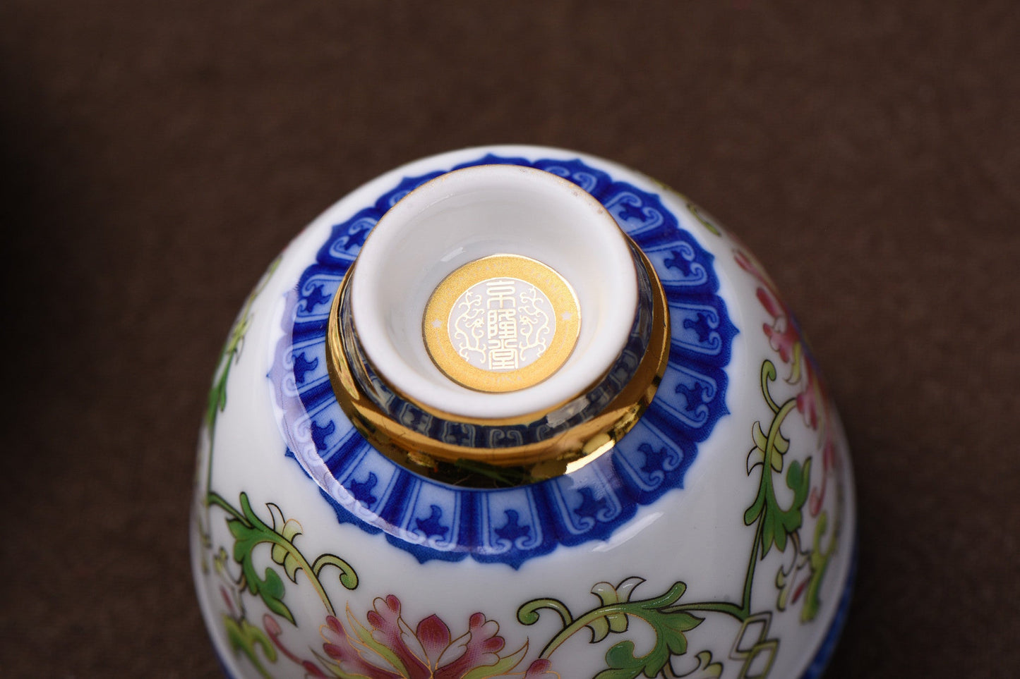 Foshan Qing Dynasty Style Mudan Flower Cup and Saucer * 60ml
