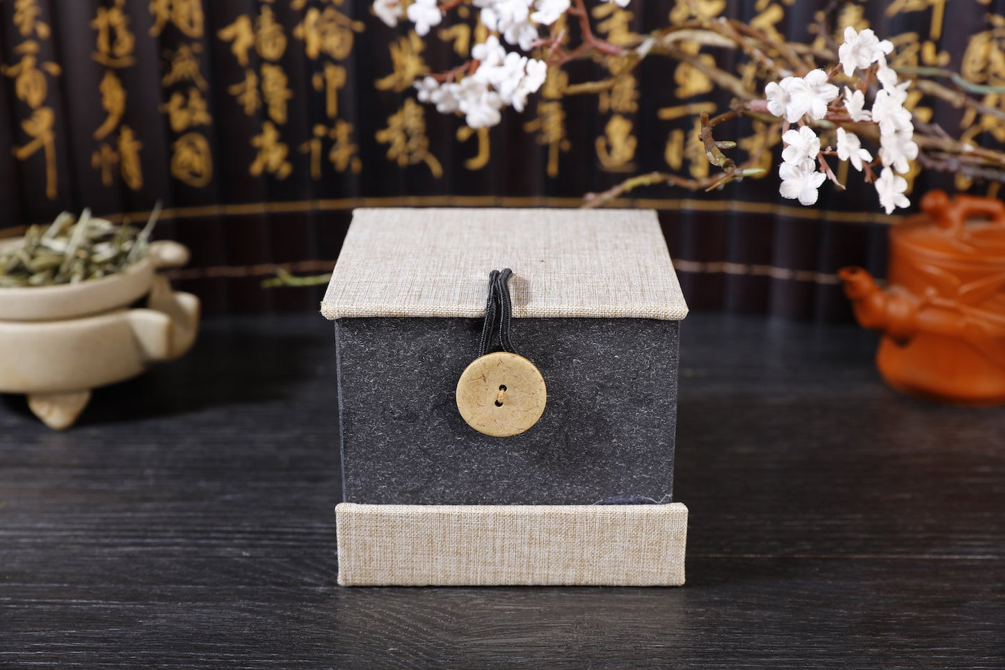 Bamboo and Taihu Limestone Motif Jingdezhen Porcelain Cup
