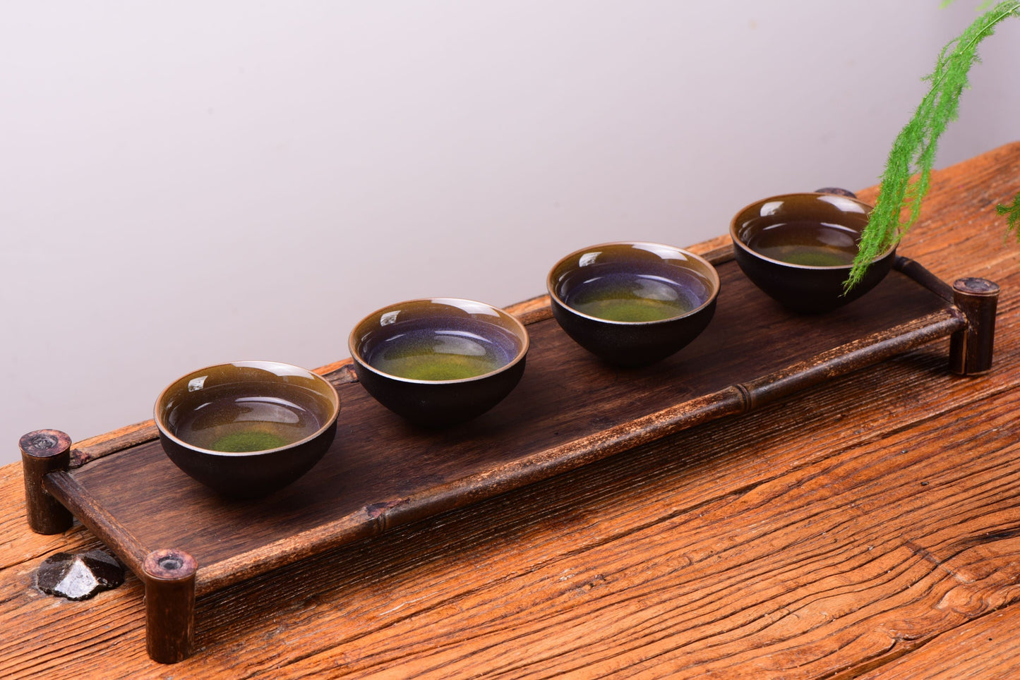 Blue Dragon Eye Tian Mu Glazed Ceramic Cups