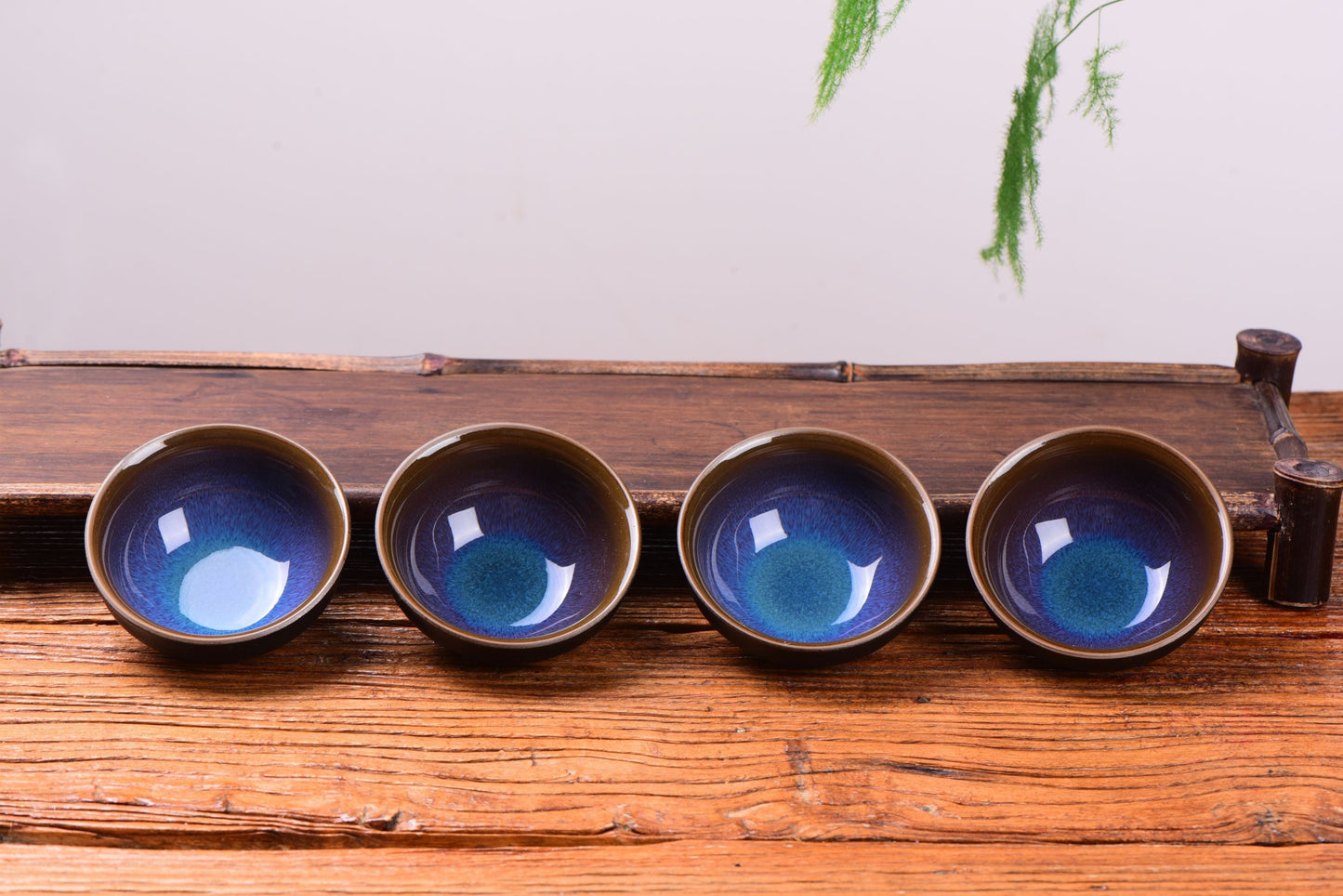 Blue Dragon Eye Tian Mu Glazed Ceramic Cups