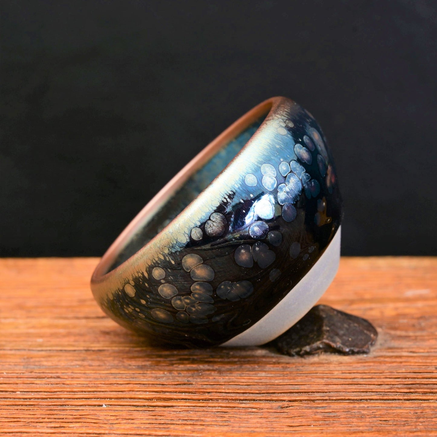 Jianzhan "Blue Plasma Orb" Stoneware Cup by Yu Qiong Qin
