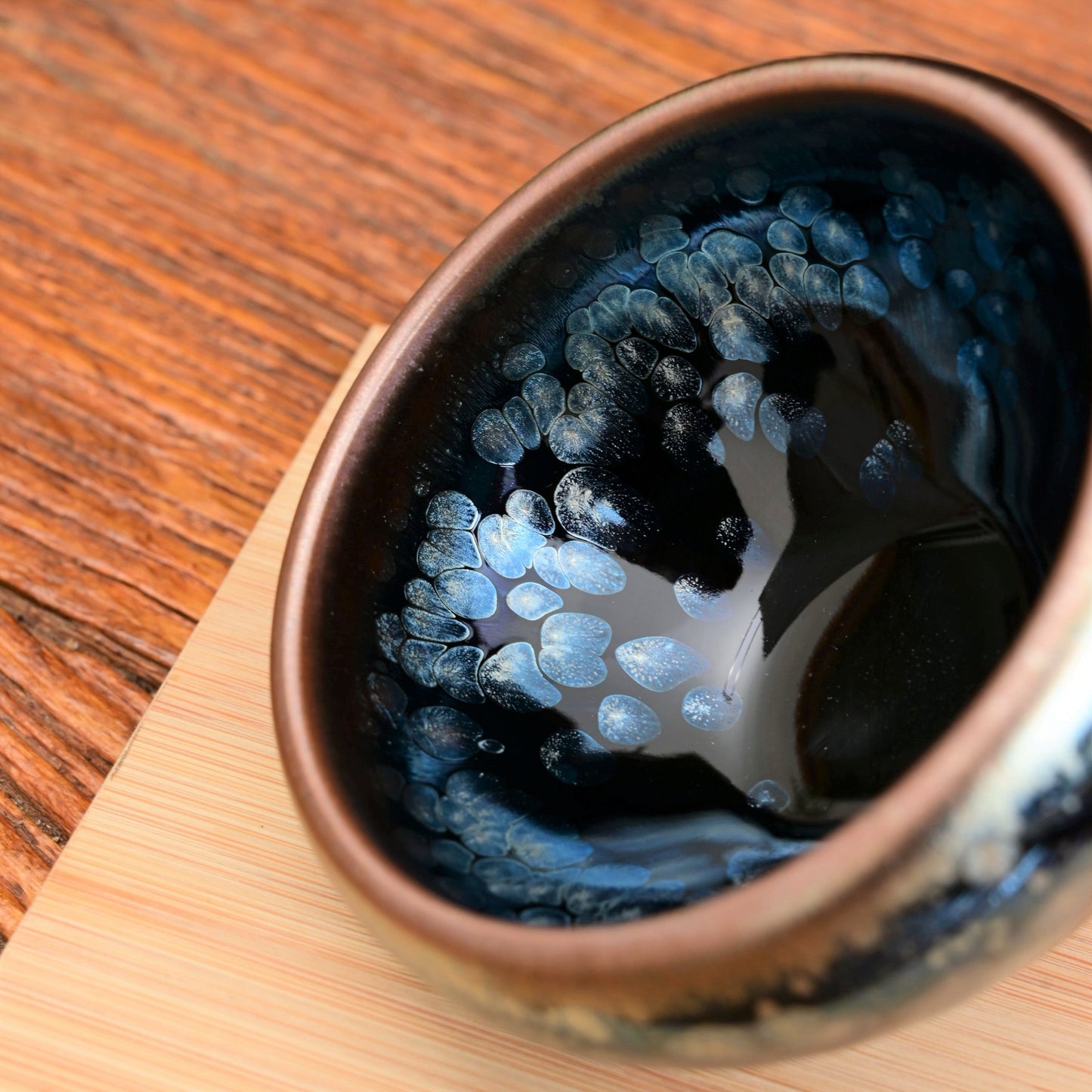 Jianzhan "Blue Plasma Orb" Stoneware Cup by Yu Qiong Qin